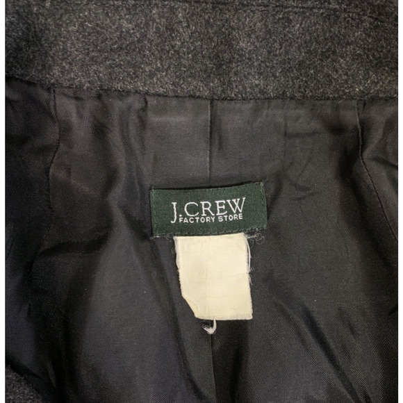 J Crew Peacoat Mens Size XL Ex-Large Dark Grey Wool Coat Double Breasted Jacket - Picture 6 of 10